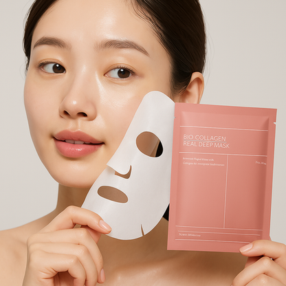Bio-Collagen Real Deep Mask – Masque Tissu Anti-Âge Hydratant et Raffermissant - Skinora